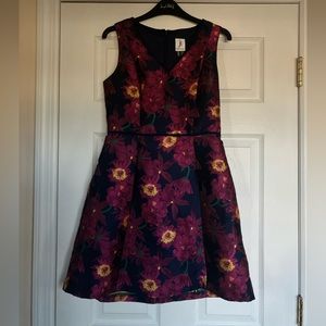 Julia Jordan Fit & Flare Jacquard Dress